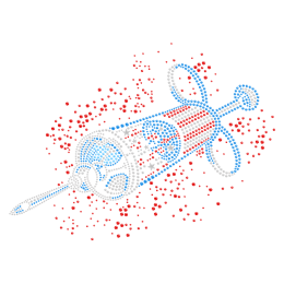 Rhinestone Iron on American Flag and Injector Motif